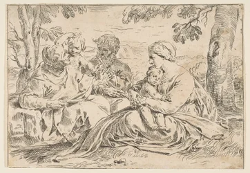 Heilige Familie mit der heiligen Elisabeth und dem heiligen Johannes dem Täufer, Kopie in umgekehrter Richtung
