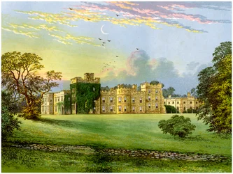 Hornby Castle, Yorkshire, Heimat des Herzogs von Leeds, um 1880