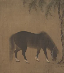Pferd und Weidenbaum, frühes 15. Jahrhundert