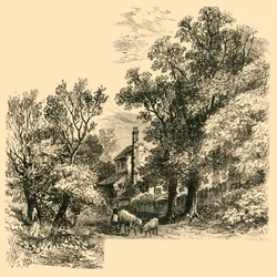 Haus am Craven Hill im Jahr 1760, ca. 1876