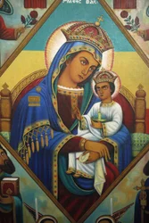 Ikone im Beta Maryam Mausoleum, Addis Abeba, Äthiopien