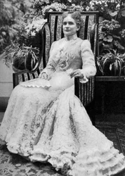 Ida Saxton McKinley, Ehefrau des amerikanischen Präsidenten William McKinley, ca. 1900, 1908