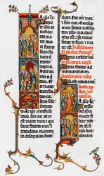 Illuminierte Buchstaben, spätes 13. Jahrhundert