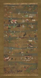 Illustrierte Biografie von Prinz Shotoku Shotoku Taishi e-den, 14. Jahrhundert