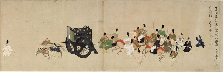Illustrierte Geschichte des Heiji-Bürgerkriegs Der kaiserliche Besuch in Rokuhara, 5. Schriftrolle, 13. Jahrhundert