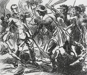 Illustration mit Sexton Blake in Penny Popular