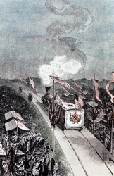 Illustration aus De la Terre à la Lune von Jules Verne, 1865