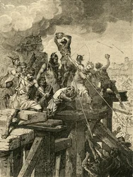 Vorfall bei der Belagerung von Paris: Verteidigung der Brücke und des Turms