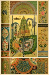 Indische Metallarbeiten, Stickerei, Weberei und Malerei, 1898