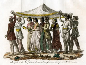 Indische Hochzeitsprozession, 19. Jahrhundert
