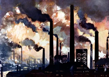 Industrielle Verschmutzung, Sheffield, Yorkshire, um 1925