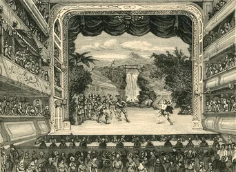 Innenraum des Covent Garden Theaters im Jahr 1804, 1881