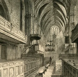Innenraum der St. Saviours Kirche, um 1878