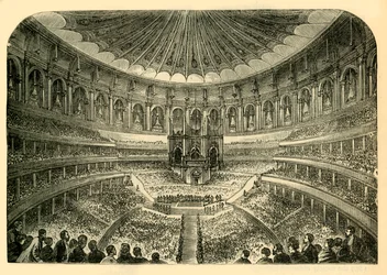 Innenraum der Albert Hall, ca. 1876