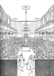 Innenansicht des Unterhauses im Jahr 1742, 1905