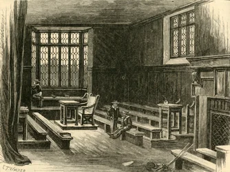 Innenraum des alten Klassenzimmers, 1898