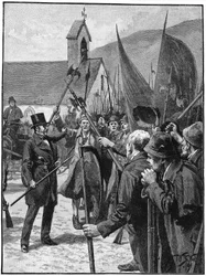 Irische Nationalisten in Mullinahone begrüßen William Smith O