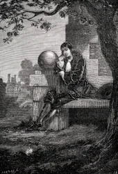 Isaac Newton, englischer Wissenschaftler und Mathematiker, 17. Jahrhundert um 1880