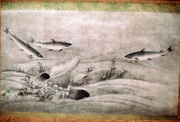 Japanisches Gemälde von Fischen