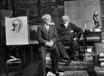 Jean Richepin, französischer Dichter, Dramatiker und Romanautor, und Leon Bonnat, französischer Künstler