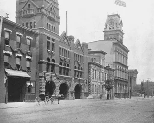 Jefferson Street, Louisville, Kentucky, USA, um 1900