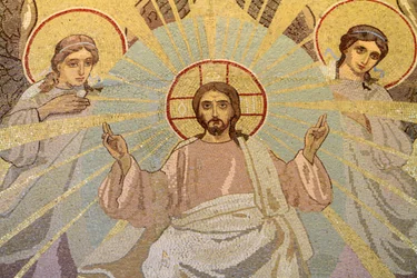 Jesus Christus. Erlöserkirche auf dem Blut, Sankt Petersburg, Russland