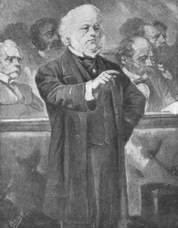 John Bright spricht im Unterhaus, um 1880er Jahre, 1901