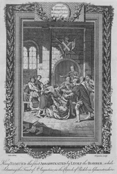 König Edmund der Erste, ermordet von Leolf dem Räuber, ca. 1787