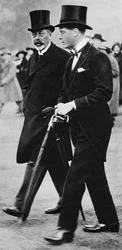 König George V. und sein Sohn, Prinz Edward, Herzog von Windsor, 1930er
