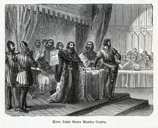 König Johann unterzeichnet die Magna Carta, 1882