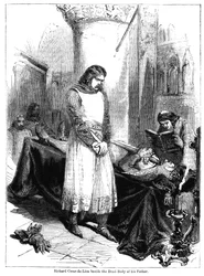 König Richard I. neben dem toten Körper seines Vaters, König Heinrich II., 1189