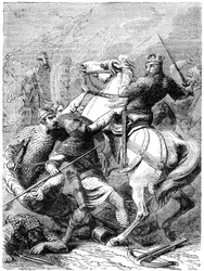 König Stephan gefangen genommen, 1141