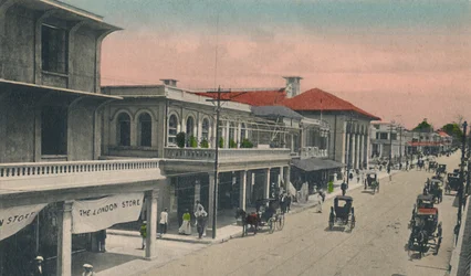 King Street, Blick nach Norden, Kingston, Jamaika, frühes 20. Jahrhundert