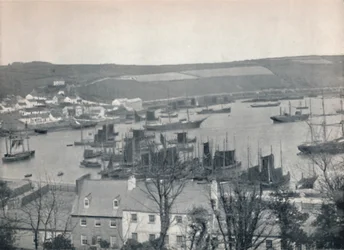 Kinsale - Eine Fischereiflotte im Hafen, 1895