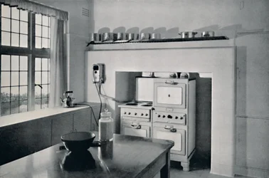Küche entworfen von R.W. Symonds, 1938