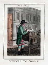 Messer schleifen, Whitehall, London, 1805