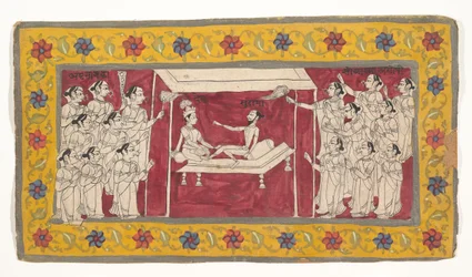 Krishna mit einem Asketen, ca. 1850
