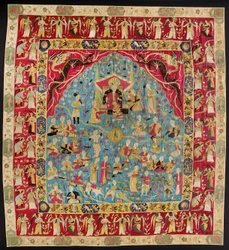 Teppich - sog. persischer Teppich (Safawiden-Applikation Wandteppich)