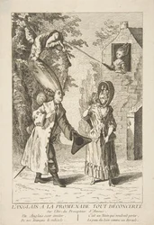 Der Engländer auf dem Spaziergang, völlig verwirrt, 1720-75