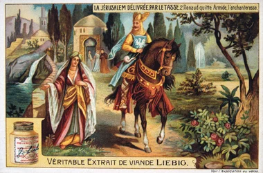 La Jerusalem deliveree par le Tasse, Renaud verlässt Armide, die Zauberin. 19. Jahrhundert