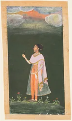 Dame mit einer Blume, ca. 1670er-80er