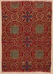 Lampas mit Blattmedaillons, 1300er