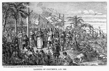 Landung von Kolumbus, 1492 n. Chr., 1877