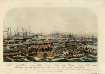 Landung der britischen Division am Alten Fort, in der Nähe von Sewastopol, 1854