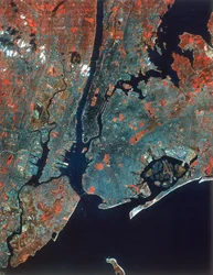 Landsat-Bild von Manhattan, New York, USA