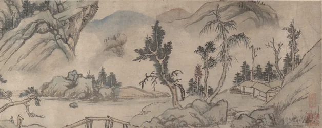 Landschaft, frühes 20. Jahrhundert, falsches Datum 1577