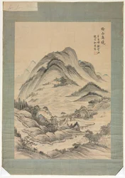 Landschaft mit Bächen und Bergen