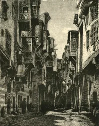 Gasse im Koptischen Viertel, Kairo, 1890