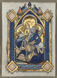 Blatt aus einem Psalter: Massaker der Unschuldigen, ca. 1260