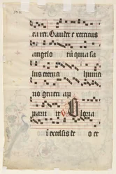 Blatt aus einem Antiphonar: Text verso, um 1480
